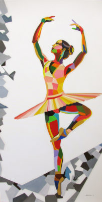 Dipinto - La Danza 1, 2017, olio su tela, 80x155,4 cm