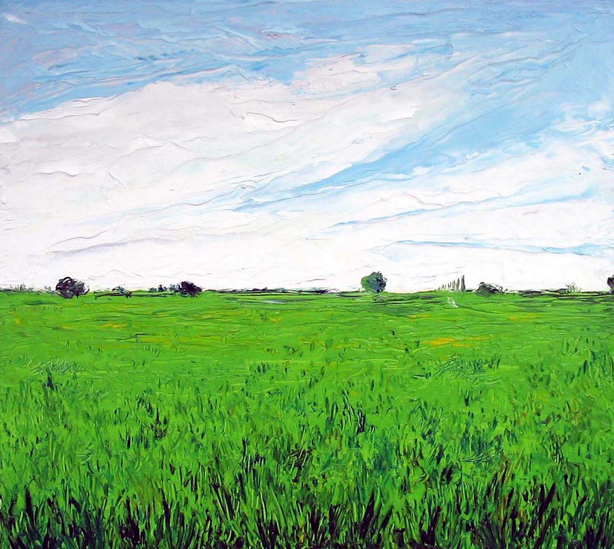 Dipinto serie mista - Quanta pace la natura 2004, olio su tela, 86x77 cm