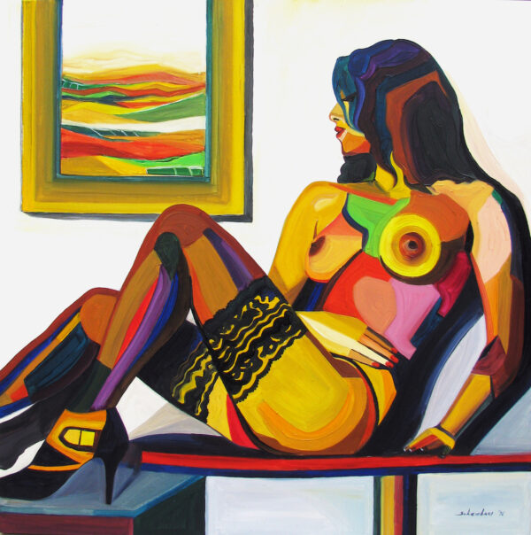 Dipinto - Femminilità 2016, olio su tela, 81x81 cm