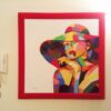 Dipinto - Donna con cappello 2016, olio su tela, 90x90 cm
