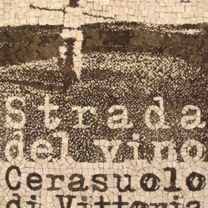 Mosaico serie mista - Strada del vino 2012, pietra pece e Comiso, 71 x 80 cm