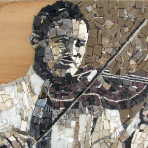 Mosaico serie mista - Violinista 2013, tecnica mista, 36x68 cm