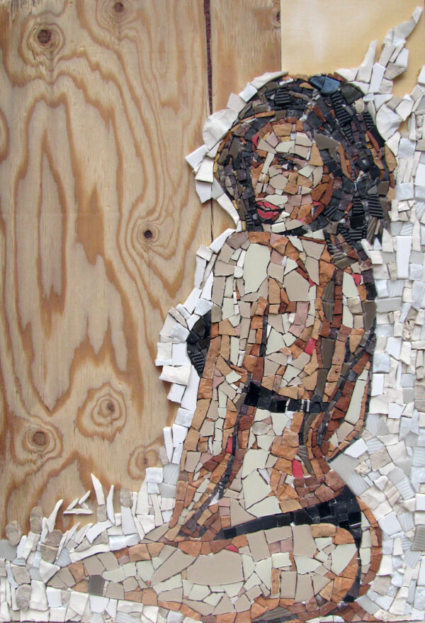 Mosaico serie mista - Lei... 2013, tecnica mista, 54,5x79,5 cm