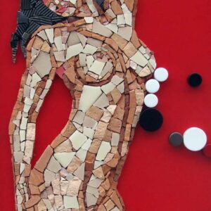 Mosaico serie mista - Nudo 2013, tecnica mista, 40,7x88 cm