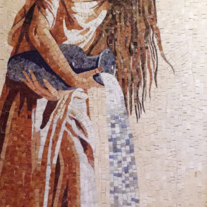 Mosaico serie mista - Acquario pesci 2014, marmo, 78,8x194,8 cm