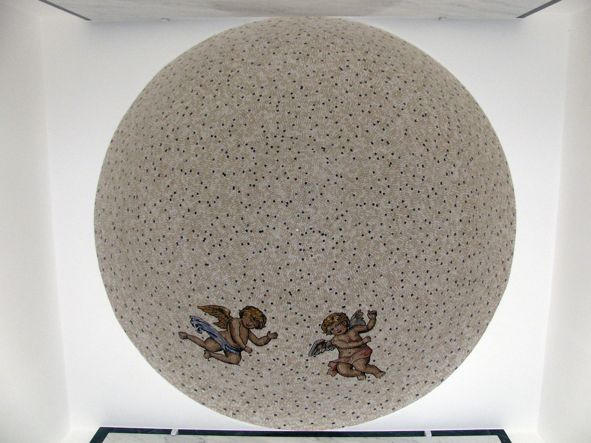 Mosaico sacro - Angeli ambientazione, Marmo