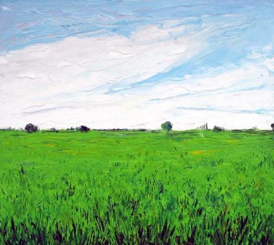 Dipinto serie mista - Quanta pace la natura 2004, olio su tela, 86x77 cm