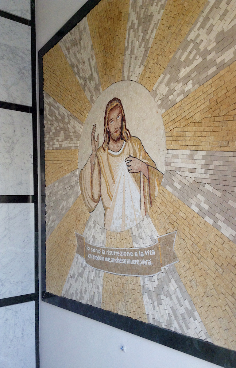 d02 Mosaico sacro Cristo marmo mosaico