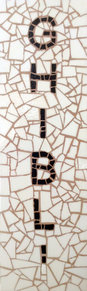 Mosaico serie mista - Insegna GHIBLI 2015, ceramica vetrificata,