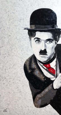 Mosaico serie mista - Charly Chaplin 2015, marmo, 80,4x147,3 cm
