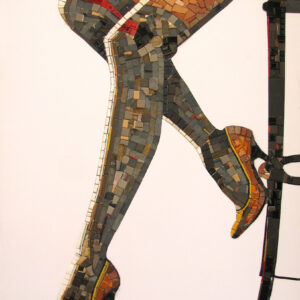 Mosaico serie mista - Sgabello 2015, tecnica mista su forex, 88x133 cm