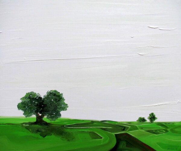 Dipinto serie mista Il carrubo 2011, olio su tela, 87x103,3 cm