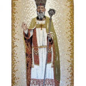 mosaico serie sacro San Biagio 2013, marmo e smalto, 133x214,5 cm - Copia