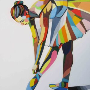 dipinto serie arlecchino Ladanza3 2017, olio su tela, 70x100,8 cm