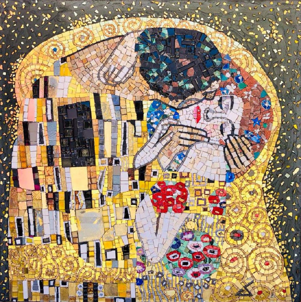 i06, Il bacio di Klimt, 2020, 80x80 cm